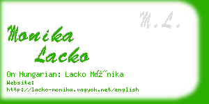 monika lacko business card